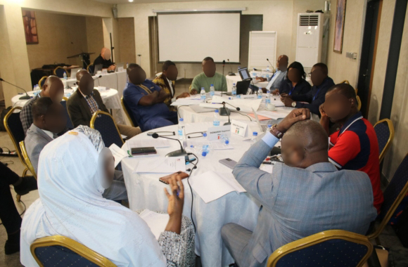 The basic intelligence training was aimed at providing basic law enforcement intelligence skills necessary for the newly created national task forces to function proactively. Note that faces have been blurred to protect the identities of enforcement officers.