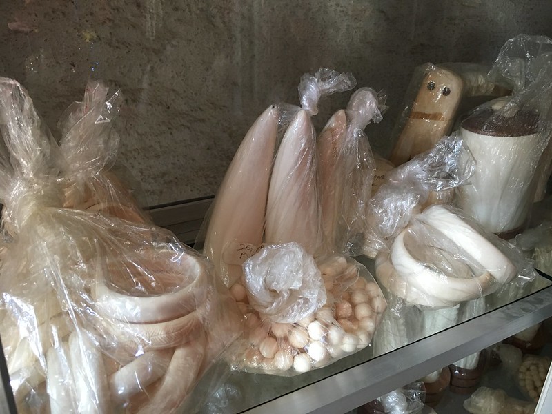 Ivory items for sale in a market in Nigeria. Photo by Charles MacKay / MK Wildlife Consultancy.